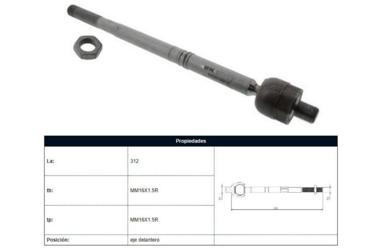 Mate Audi A3/Q3 Seat Leon Sc/Leon Cupra Sc Volks Vento/Golf/Tiguan 03-25 Der/Izq Mate Audi A3/Q3 Seat Leon Sc/Leon Cupra Sc Volks Vento/Golf/Tiguan 03-25 Der/Izq