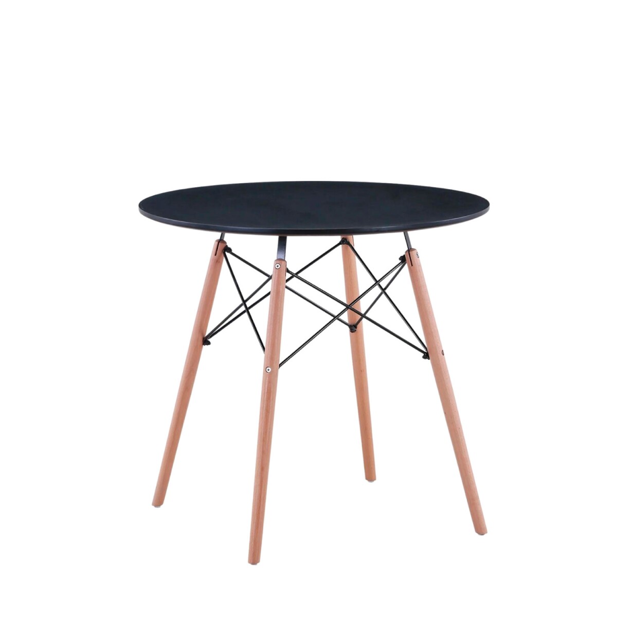 Mesa Eames circular en madera 80cm - Negro,Negro 