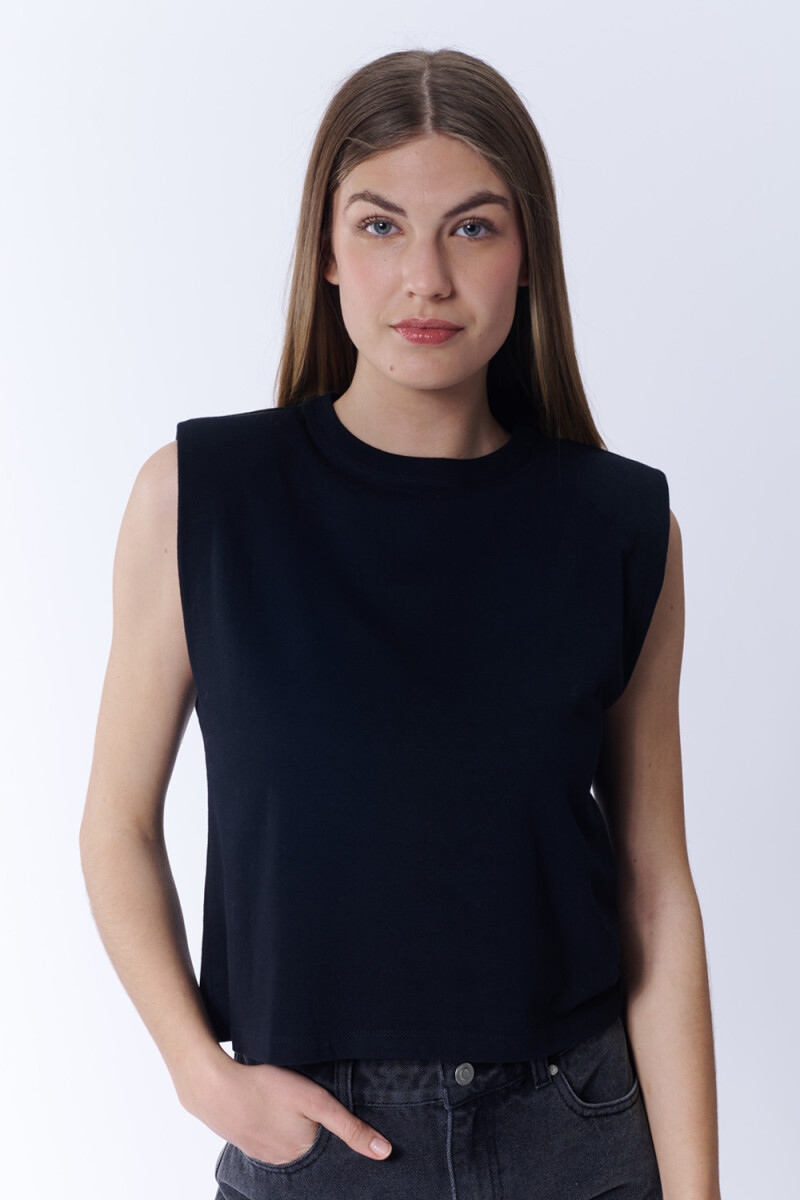 Remera Hombreras - Negro 