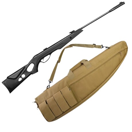 Combo rifle de resorte N-03 Calibre 6.35mm + funda Caqui