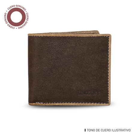 Billetera Cuero Urano Tabaco C/Nuez