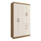 Ropero Placard , 4 Puertas ,1 Cajon Y 1 Cajon Basculante Marrón