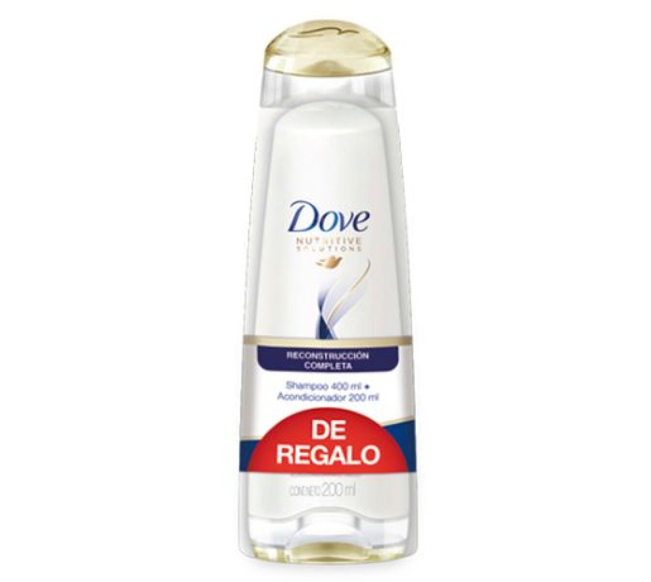 PACK DOVE RECONSTRUCCIÓN COMPLETA SHAMPOO 400ml + ACONDICIONADOR 200ml 