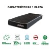 Colchón Espuma 1 Plaza Petra Ultrafirm 78x188x20cm 150kg D60 Negro Colchón Espuma 1 Plaza Petra Ultrafirm 78x188x20cm 150kg D60 Negro