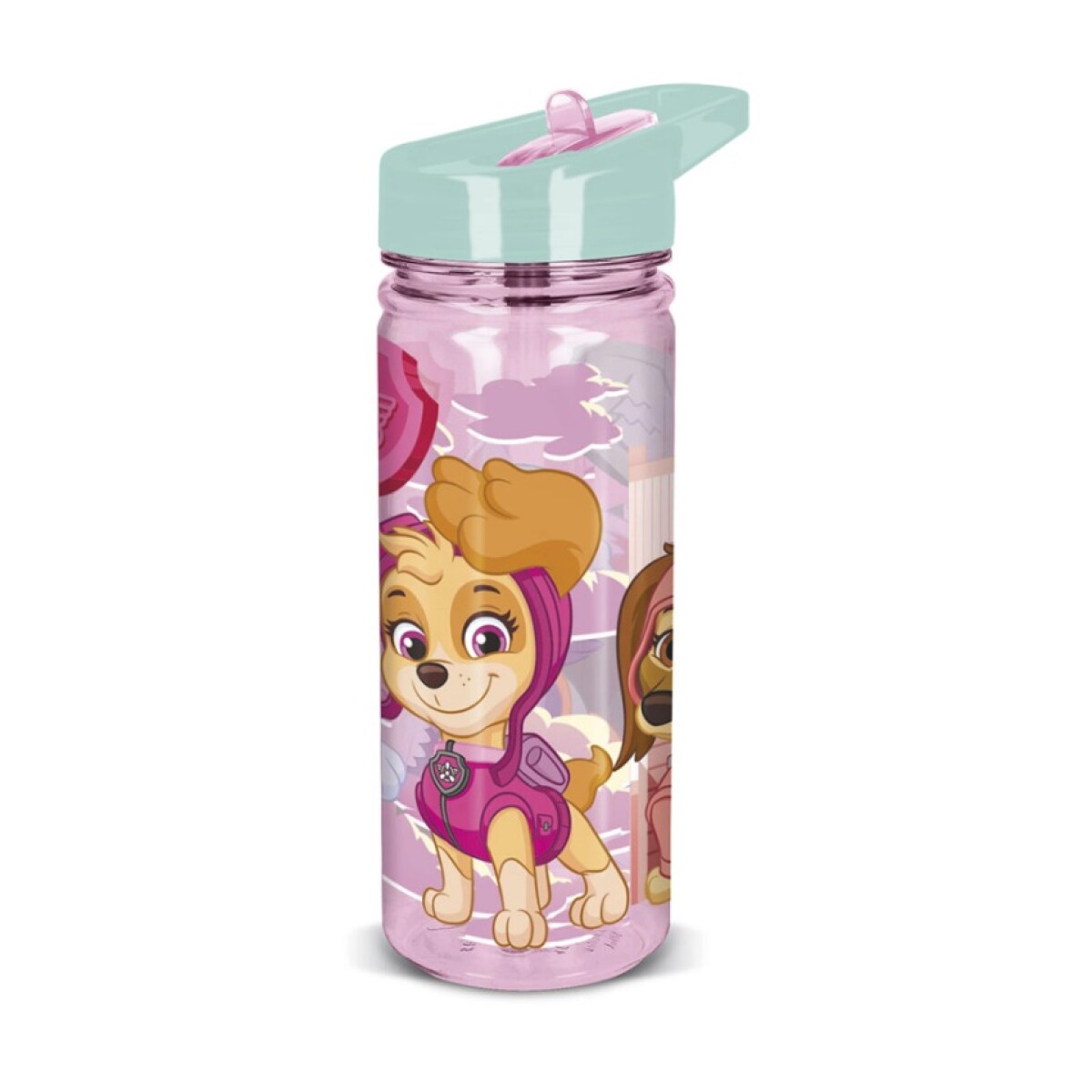 Botella Infantil Tritán 580ML con Pajita - PAW-PATROL-NENA 