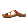 Country Sandalia Casual Cuero 3 Tiras Combinadas S/baja Telha-mix