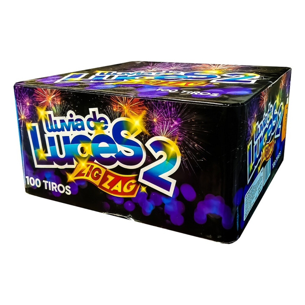 TORTA LLUVIA DE LUCES 2 ZIG ZAG 100 Tiros TORTA LLUVIA DE LUCES 2 ZIG ZAG 100 Tiros