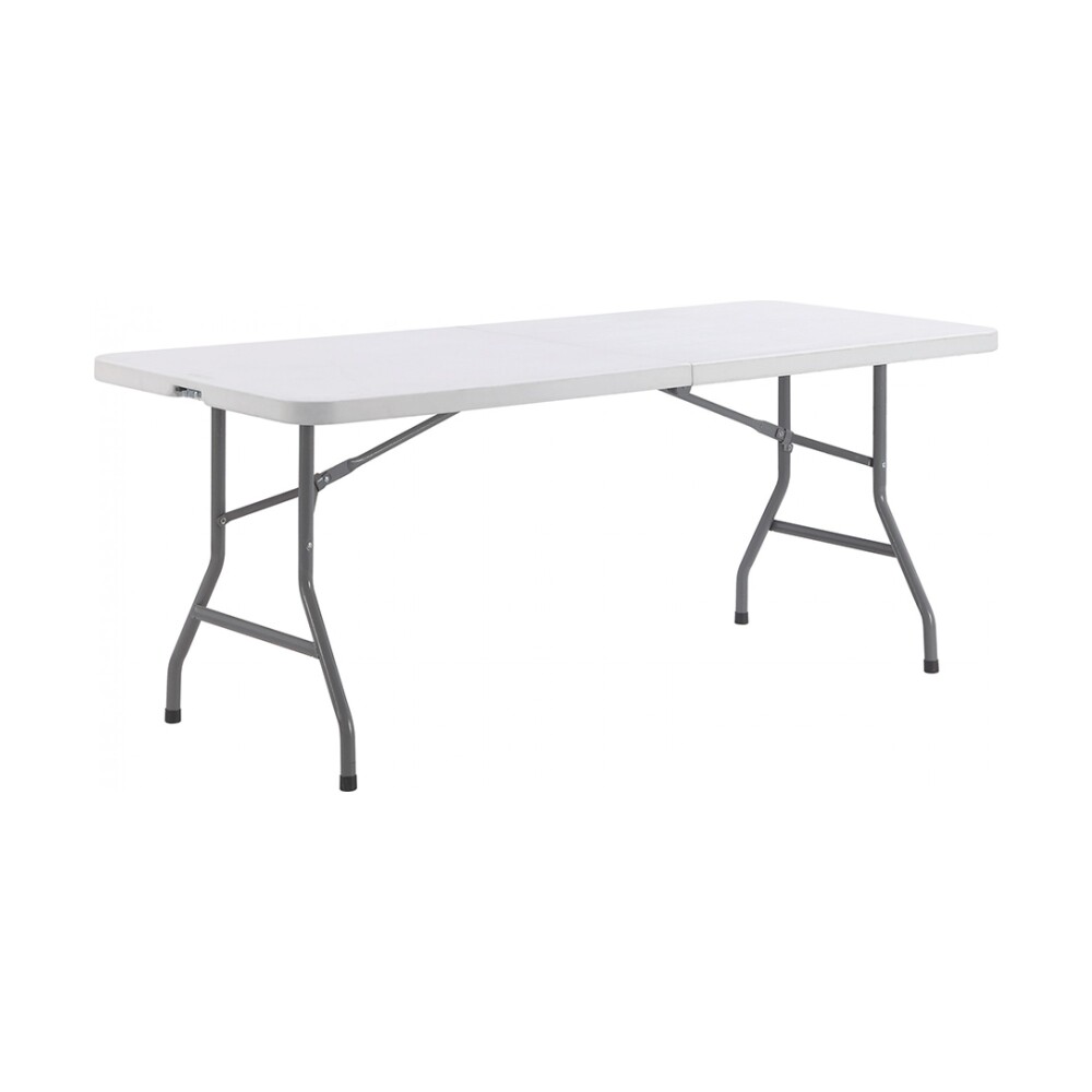 MESA PLEGABLE POLIETILENO-Y-METAL BLANCO BAGAN