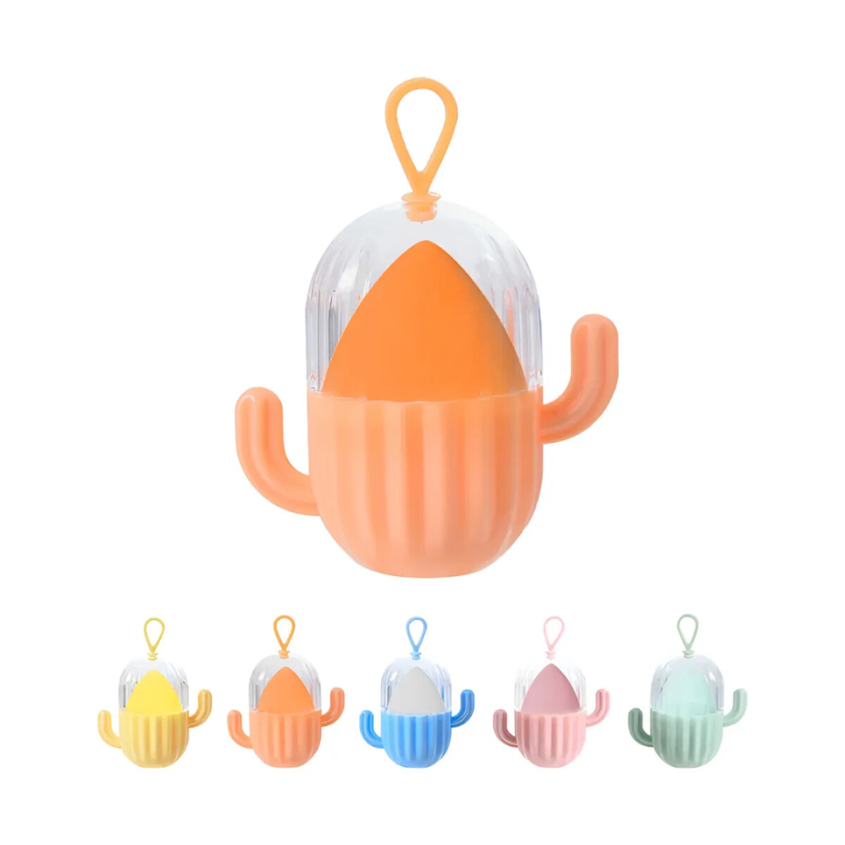 Esponja Perita con Soporte Cactus 