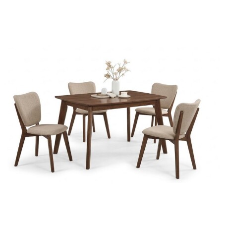 JUEGO DE COMEDOR MESA + 4 SILLAS MIUMIU MARRON JUEGO DE COMEDOR MESA + 4 SILLAS MIUMIU MARRON