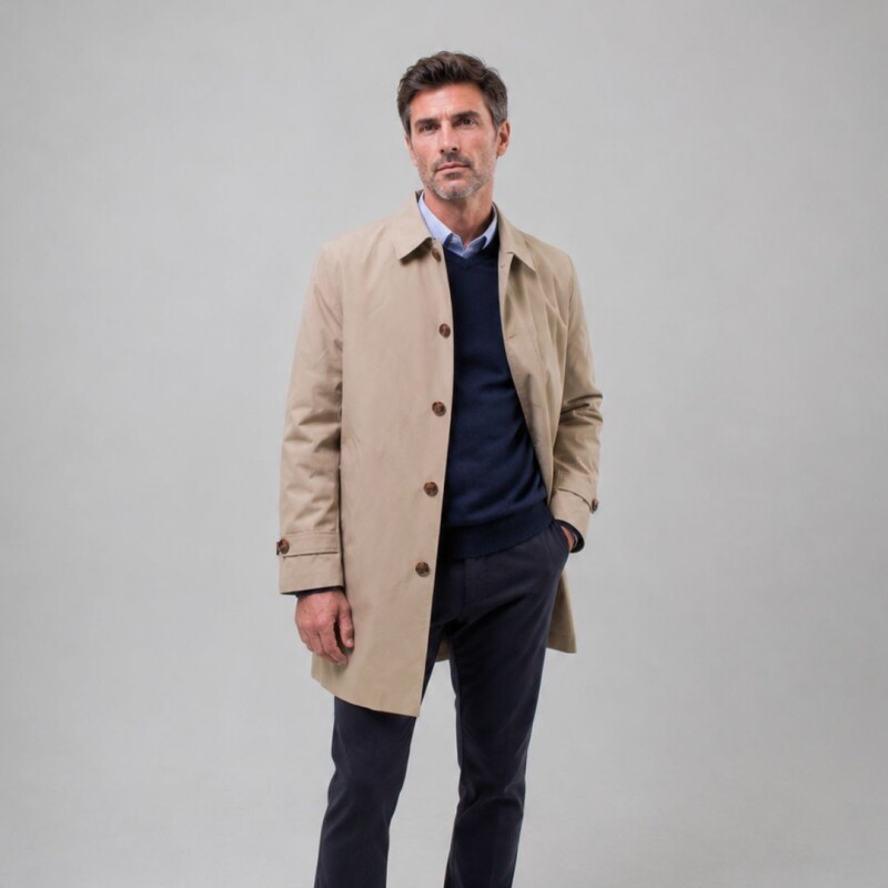 Gabardina impermeable Beige