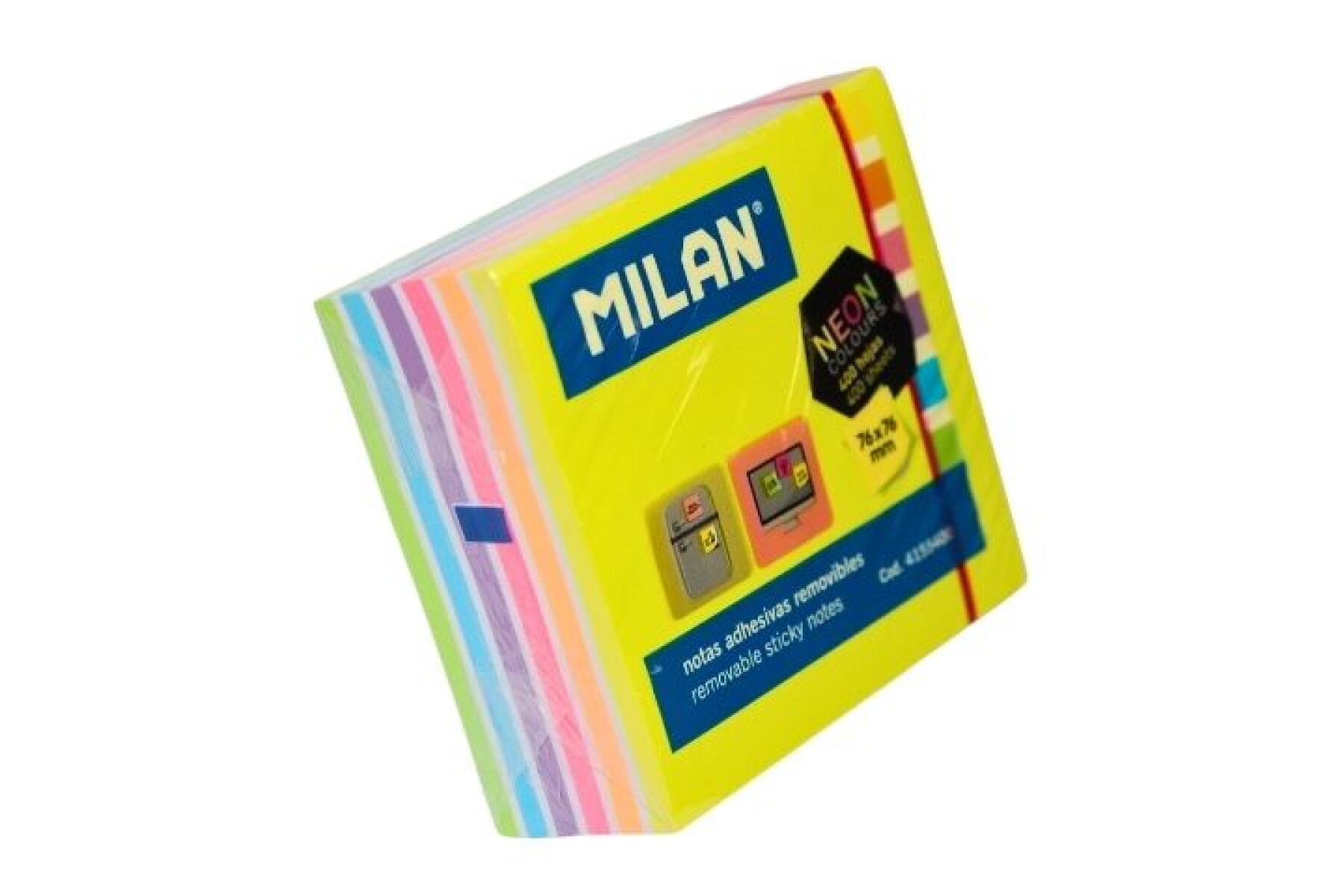 BLOCK ADHESIVO MILAN 76X76 COLORES NEON 400 