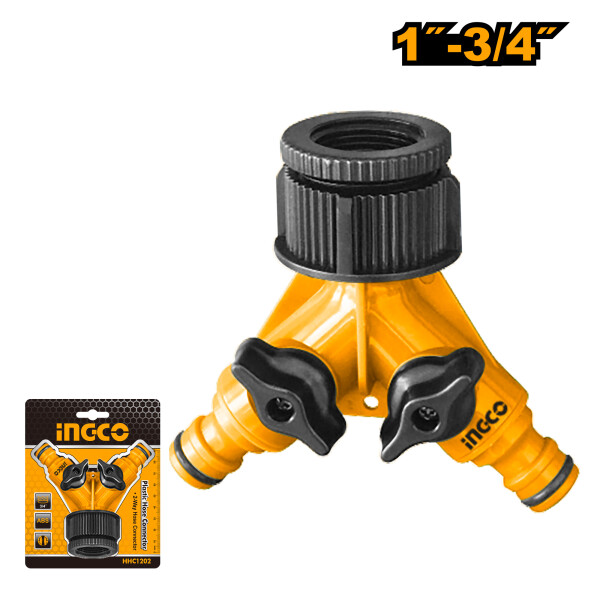 CONECTOR DE MANGUERA DOBLE PARA RIEGO INGCO HHC1202 CONECTOR DE MANGUERA DOBLE PARA RIEGO INGCO HHC1202