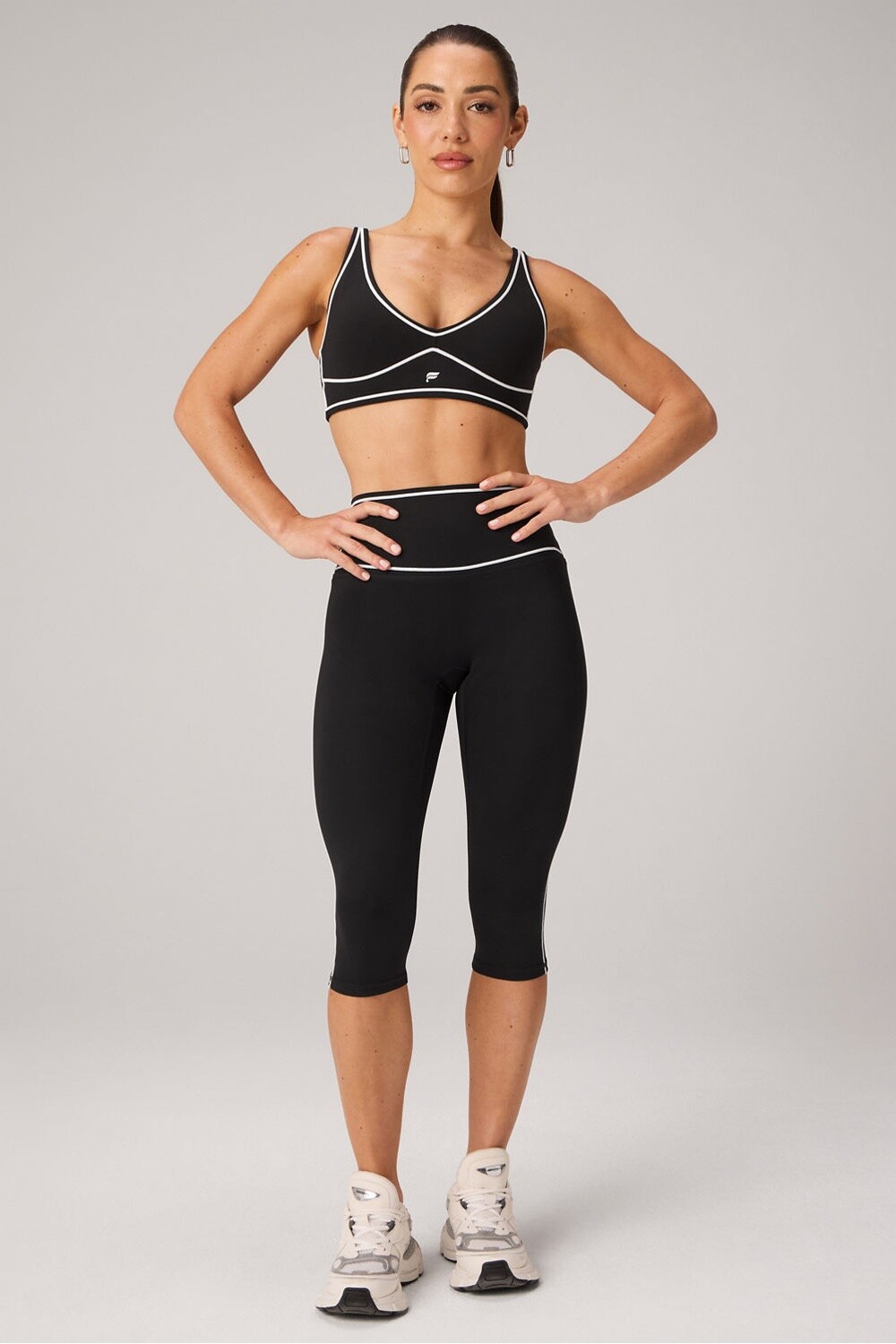 Bra Pureluxe Longline Low Impact Bra Mujer Black/Classic White