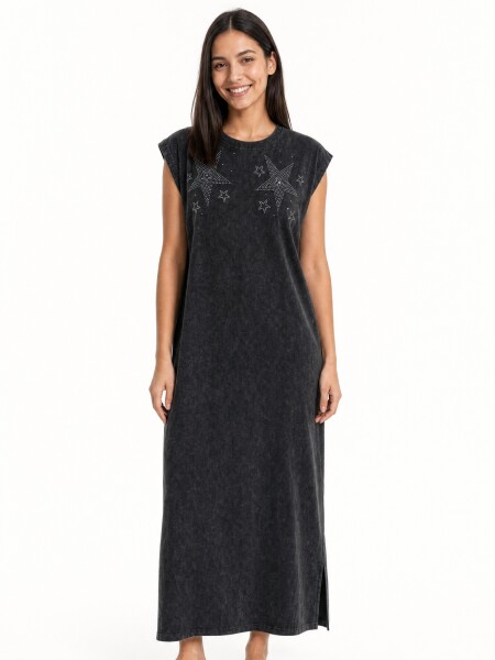VESTIDO IVERELLE GRIS OSCURO