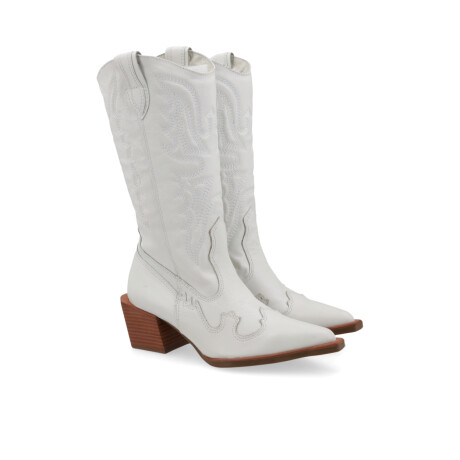 BOTA CUERO VELLETRI BLANCO