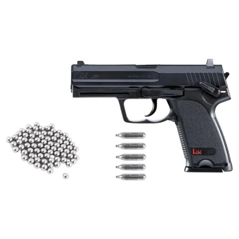 Combo Pistola Co2 HK USP Calibre 4,5mm Combo Pistola Co2 HK USP Calibre 4,5mm