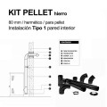 CALEFACTOR A PELLET 9 KW SOFIA - TERMOVANA + KIT DE CAÑOS DE PARED - ORIGEN ITALIANO CALEFACTOR A PELLET 9 KW SOFIA - TERMOVANA + KIT DE CAÑOS DE PARED - ORIGEN ITALIANO