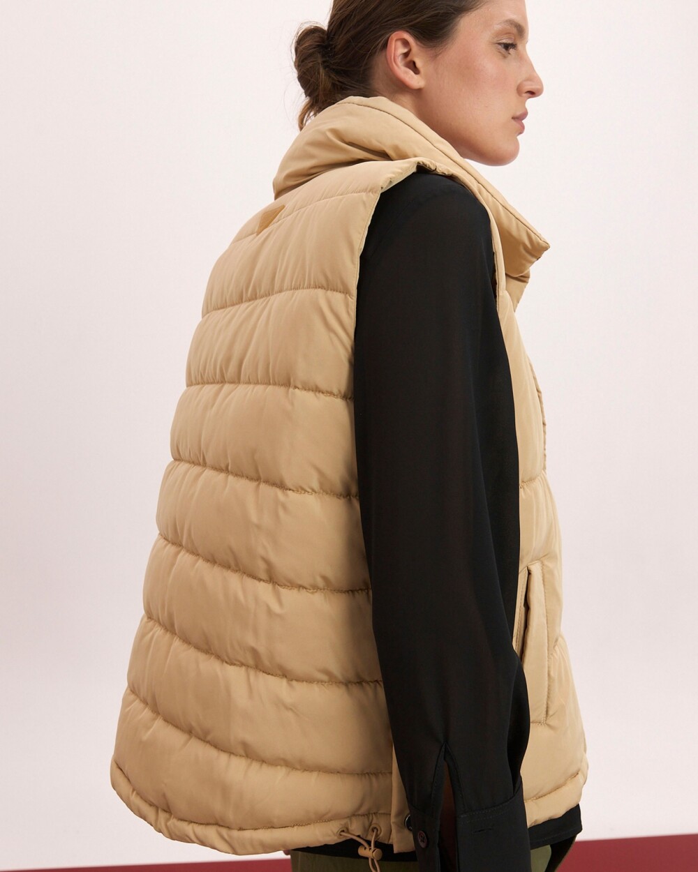 Campera Ellie Negro Camel