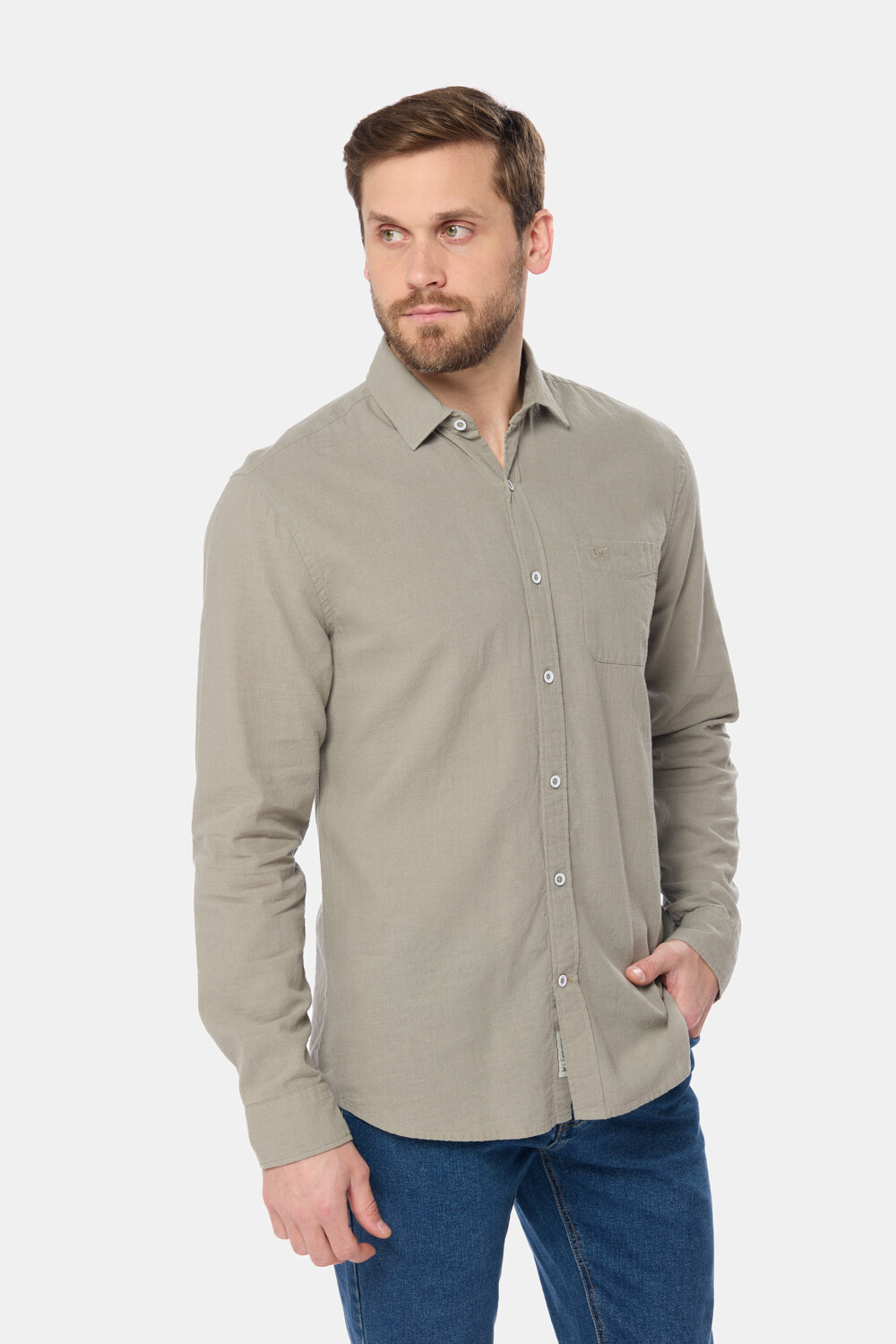 CAMISA DE LINO Verde