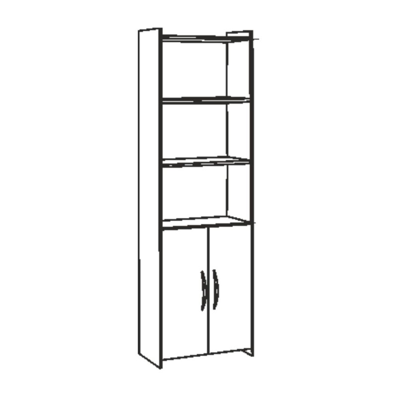 Biblioteca King 5 Estantes y 2 Puertas Carvalho Dakar Biblioteca King 5 Estantes y 2 Puertas Carvalho Dakar