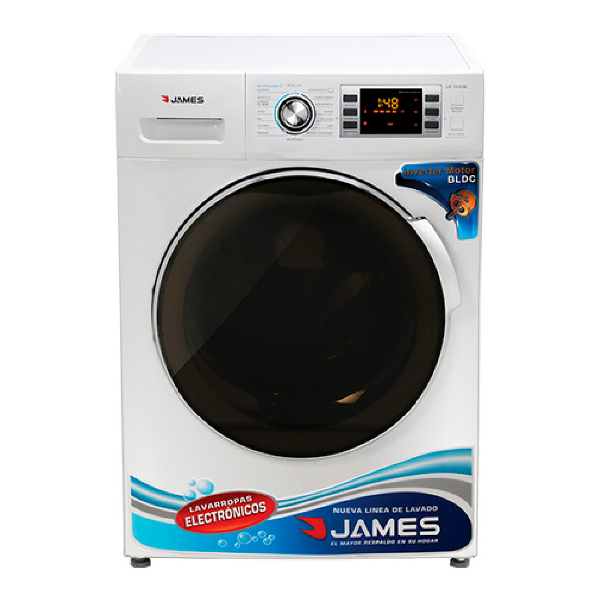 Lavarropas Automático James Lr 1016 Carga Frontal 10.5KG - BLANCO 
