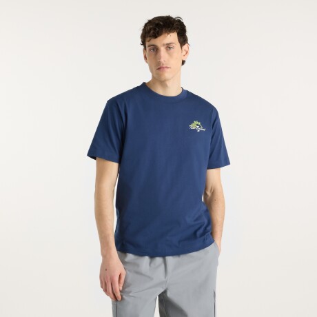 Remera New Balance de Hombre - Grab a Bite - MT62D8CENNY BLUE
