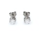 Caravanas en oro 18k blanco y brillantes Caravanas en oro 18k blanco y brillantes