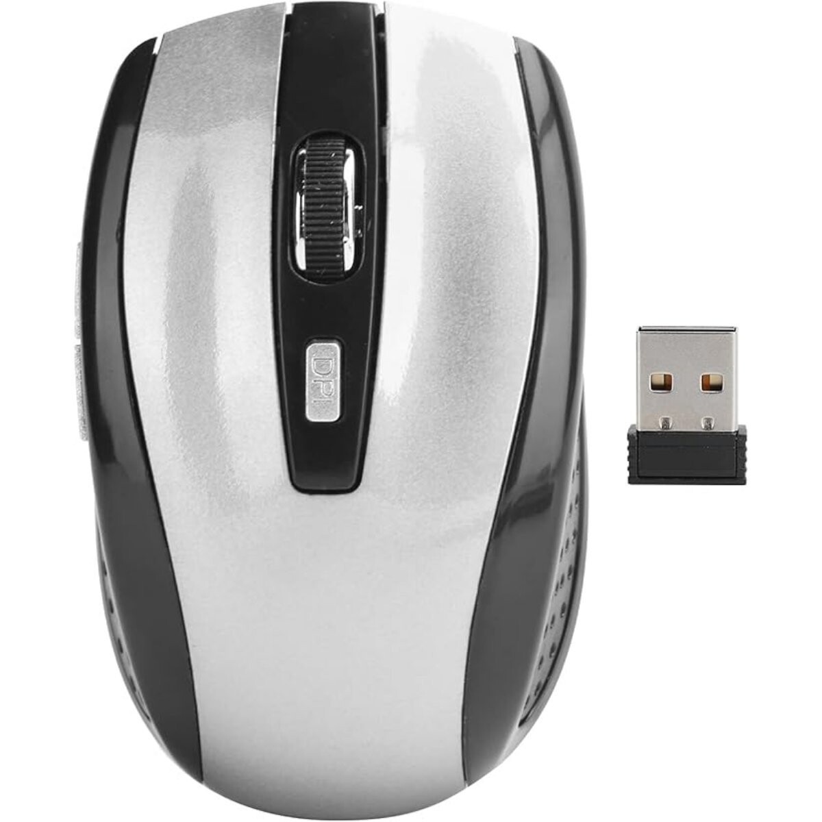 Mouse Inalambrico Goldtech Dpi Usb Ergonomico Portatil - Variante Color Gris 