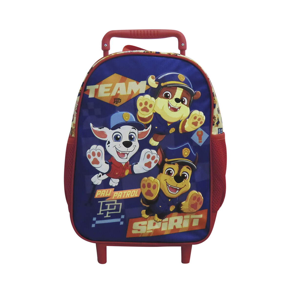 Mochila Infantil Paw Patrol con Carro Tafeta Chica 30 x 23 cm - AZUL/ROJO 