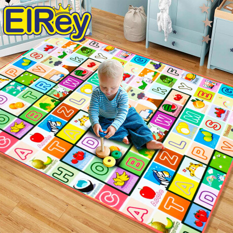 Alfombra Antigolpe Doble 200x180 Gruesa Infantil Bebé Playa-Letras