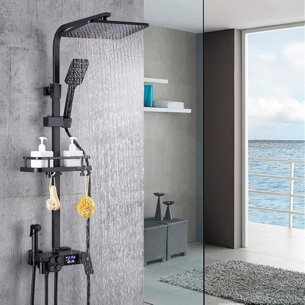 Duchero Barral Exterior Monocomando Baño Display Temperatura Duchero Barral Exterior Monocomando Baño Display Temperatura