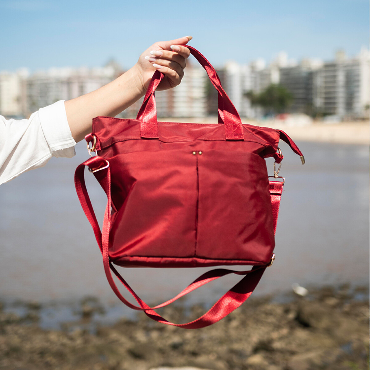 Cartera microfibra Tandory - Rojo 