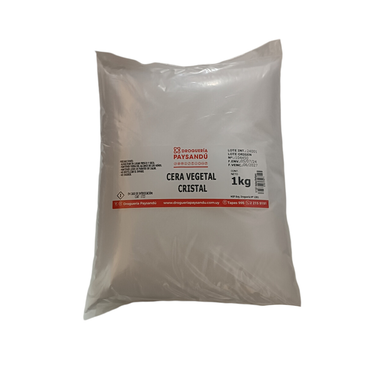 Cera vegetal cristal 1kg 