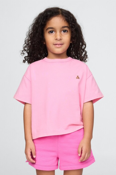 Remera Washed Toddler Niño May Pink
