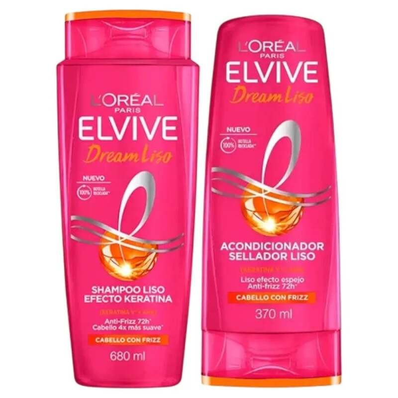 Shampoo Elvive Dream Liso 680 Ml. + Acondicionador 370 Ml. Shampoo Elvive Dream Liso 680 Ml. + Acondicionador 370 Ml.