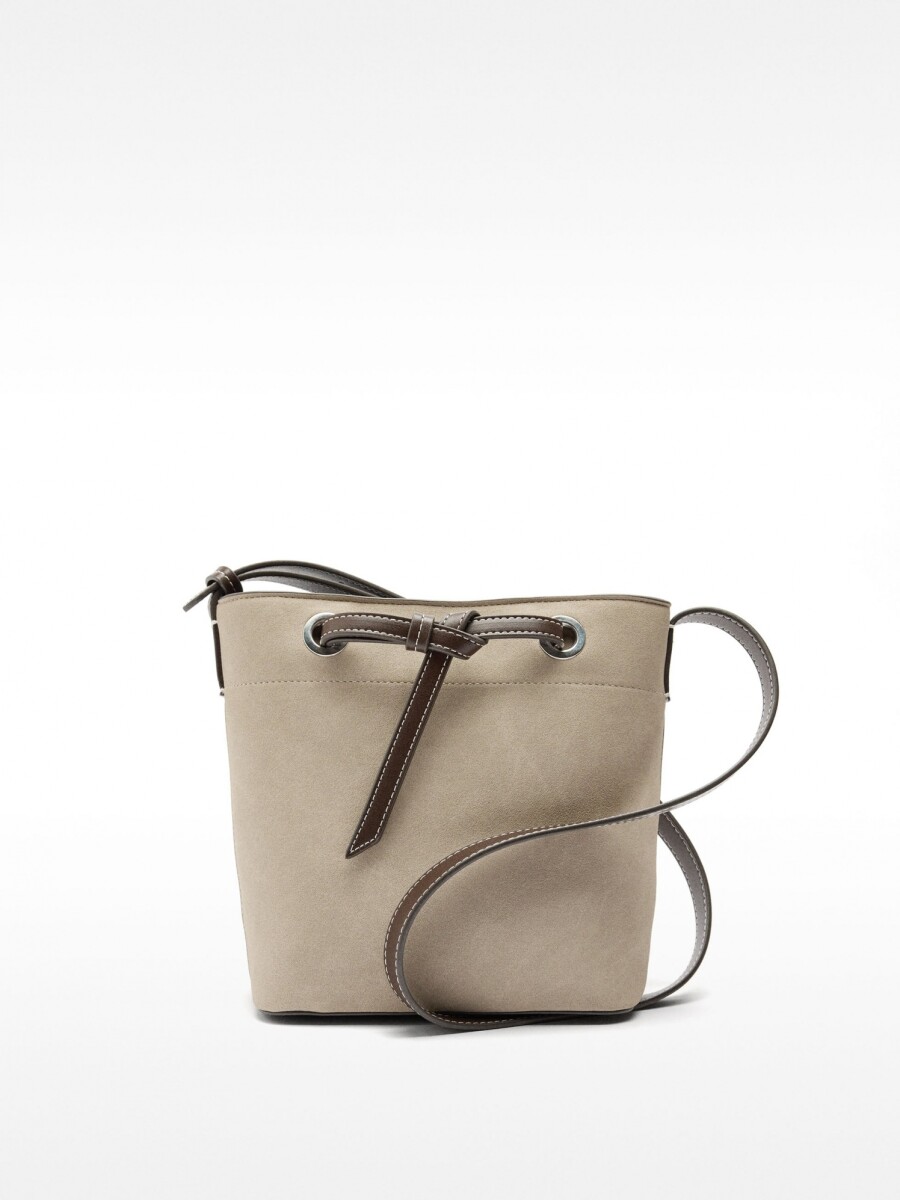 Bolso Bombonera Efecto Piel taupe