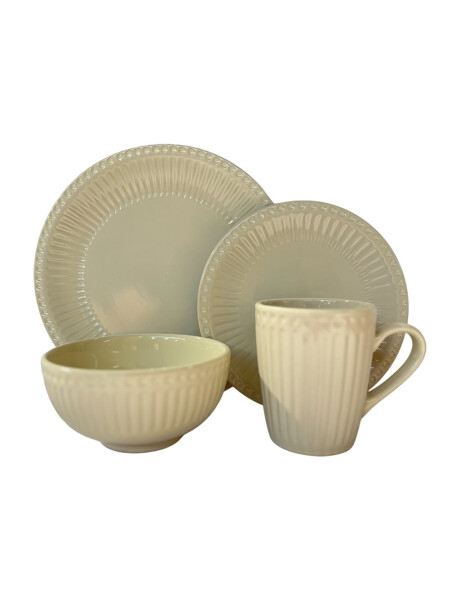 JUEGO VAJILLA 16PCS 25/19/14/415ML LINEAS CREMA JUEGO VAJILLA 16PCS 25/19/14/415ML LINEAS CREMA