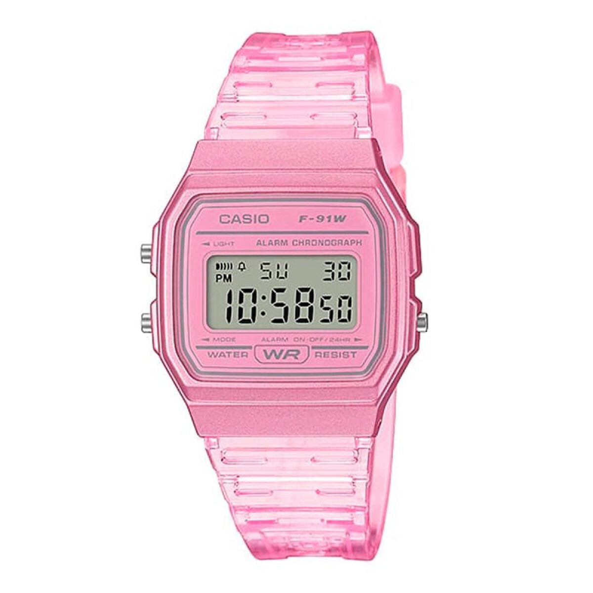 Reloj Casio de Dama y Caballero con correa transparente F-91WS - -4DF 