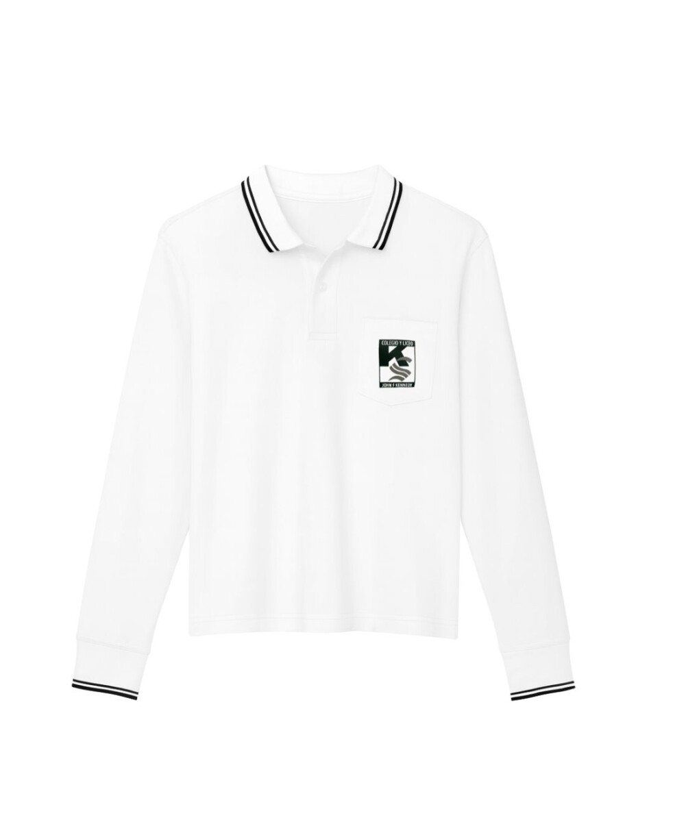 Remera Polo manga larga Kennedy - Blanco 