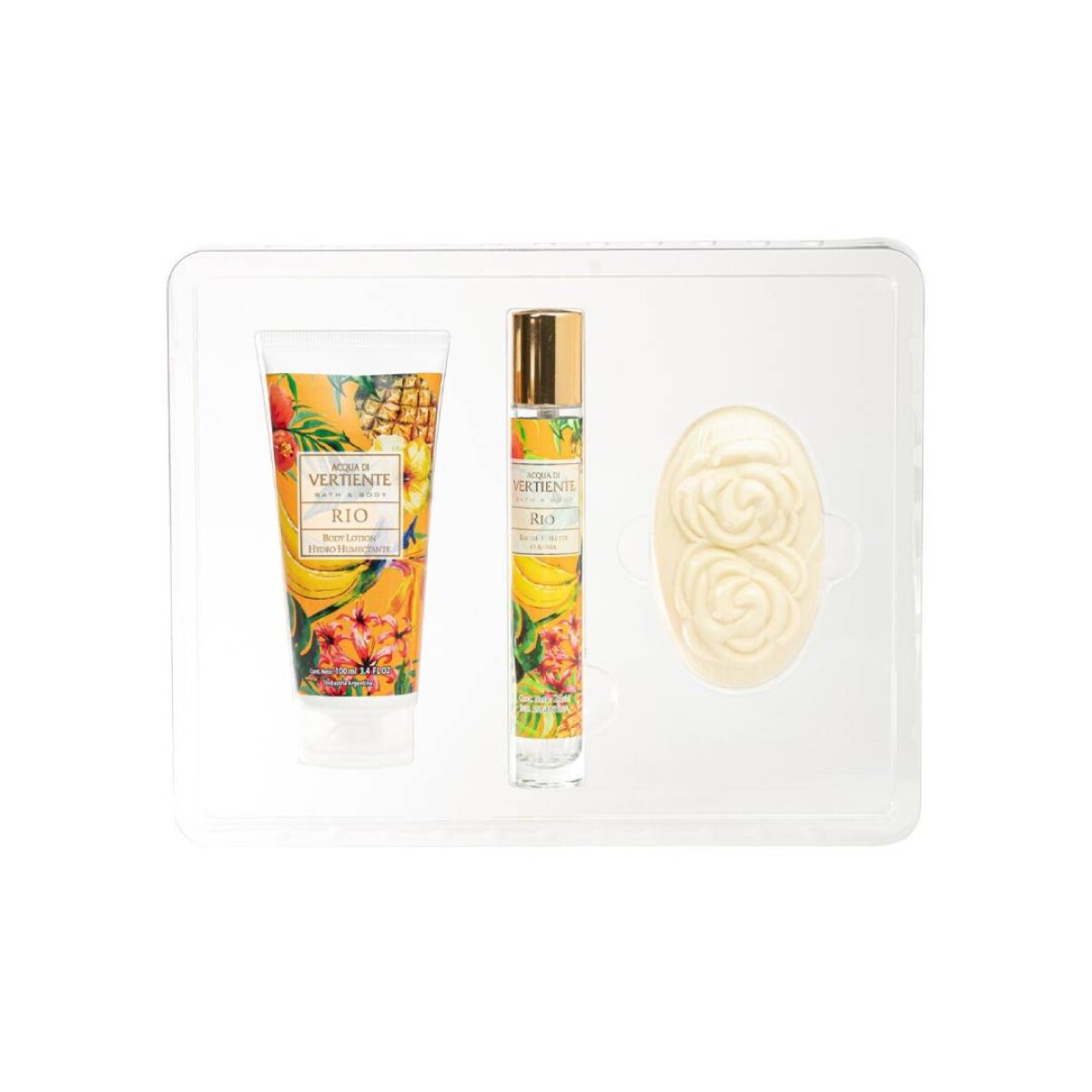 Estuche Vertiente Rio Body Lotion 200ml Perfumero 25ml y Jabon 100g - Pack 