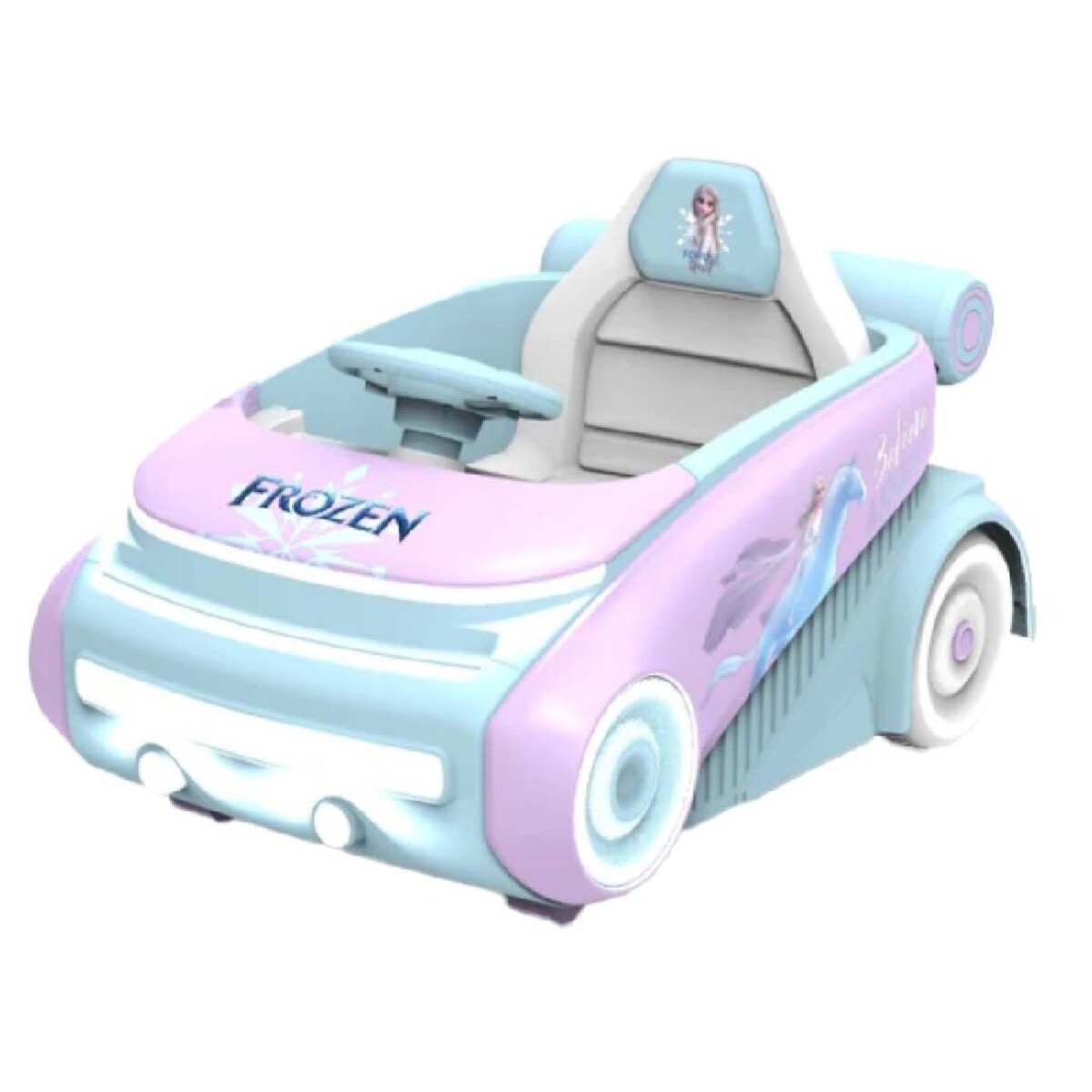 Auto Infantil 51759 Frozen – Elsa Y Nokk Con Luces Led Ub - CELESTE-ROSA 