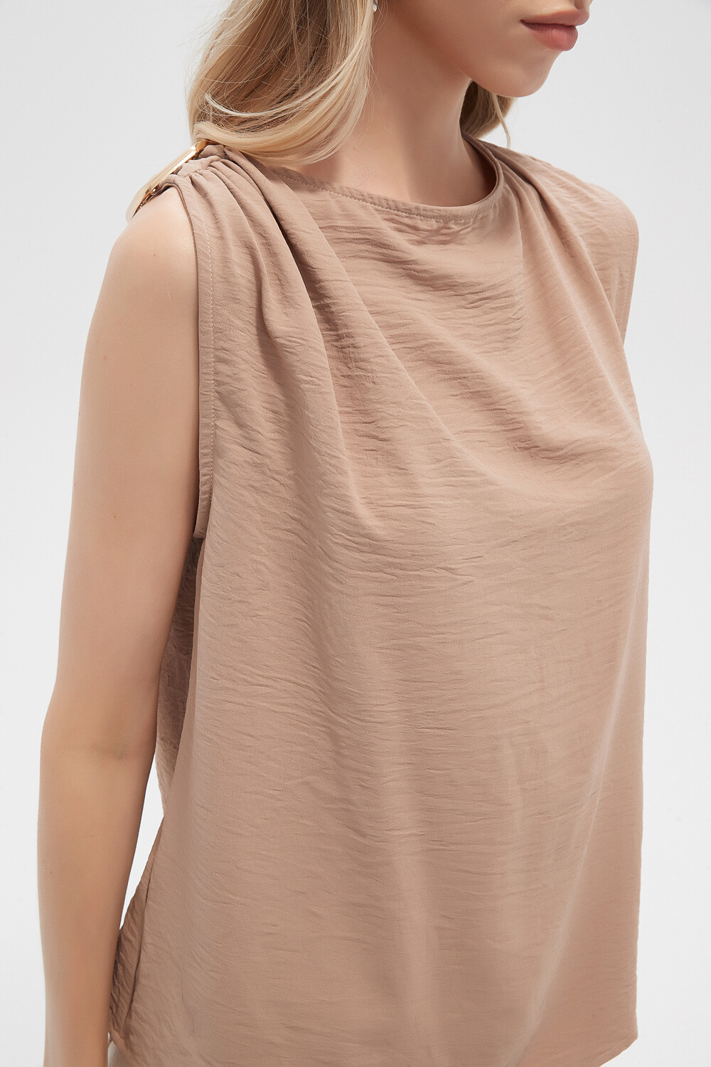 Blusa Rugla Taupe Claro