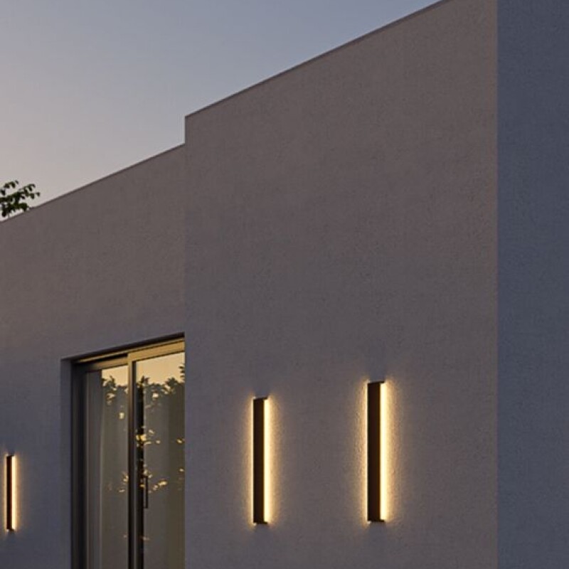 APLIQUE DE LUZ INDIRECTA NEGRO 20W 72CM 3000K IP65 APLIQUE DE LUZ INDIRECTA NEGRO 20W 72CM 3000K IP65