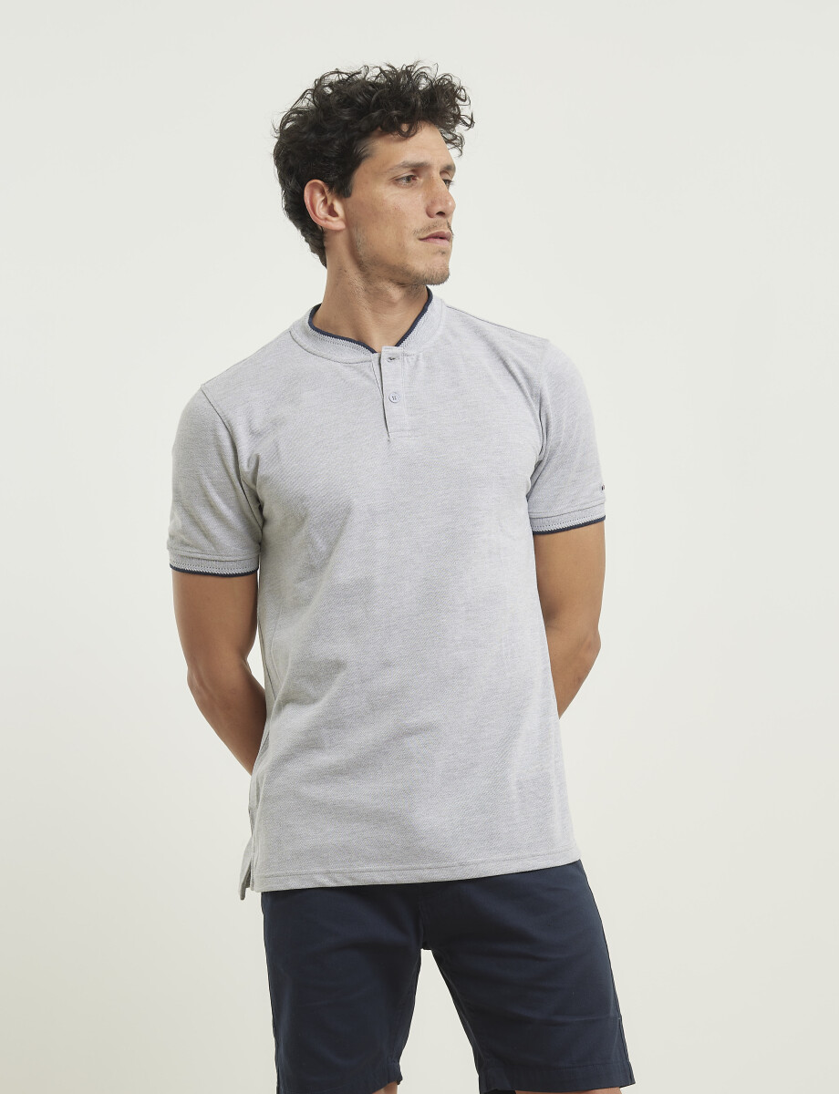 520150 REMERA HARRINGTON LABEL Gris Melange