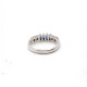 Anillo En Oro 18K Blanco Con Zafiros Y Brillantes Anillo En Oro 18K Blanco Con Zafiros Y Brillantes