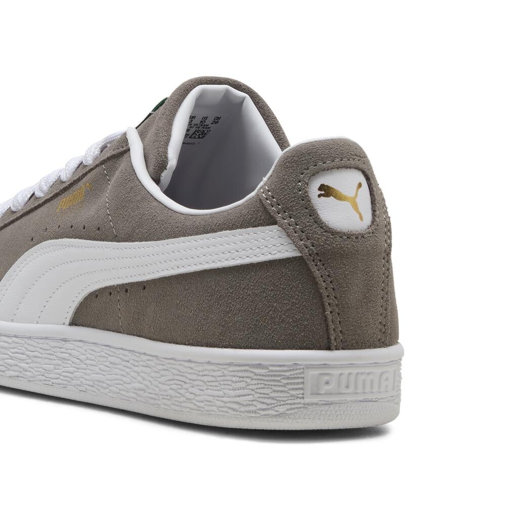 Zapatillas Puma Suede Classic Hombre Steel Gray-Puma White