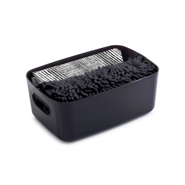 SET DE BAÑO CORTINA + ALFOMBRA + CESTO NEGRO SET DE BAÑO CORTINA + ALFOMBRA + CESTO NEGRO
