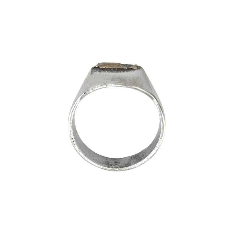 Anillo Profesión Magisterio - Plata y Oro-Sin Piedra-AP5057 sinpiedra