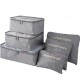 Set de 6 Organizadores de Valija Equipaje para Viaje Gris